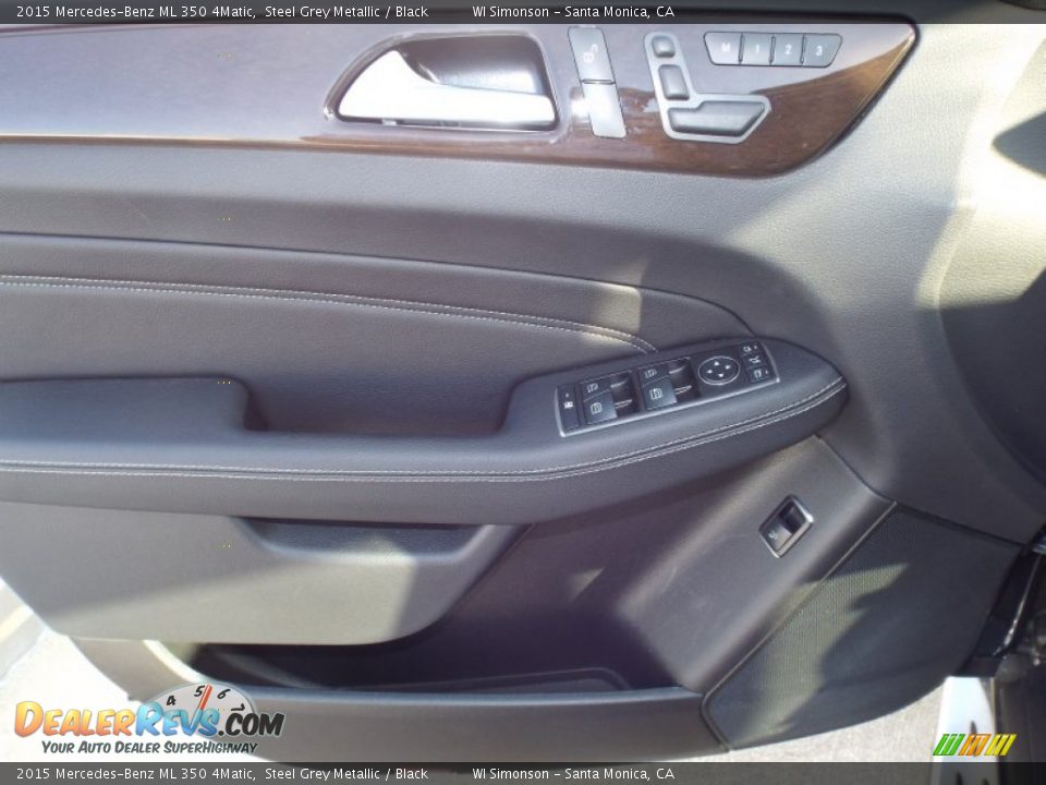 2015 Mercedes-Benz ML 350 4Matic Steel Grey Metallic / Black Photo #6