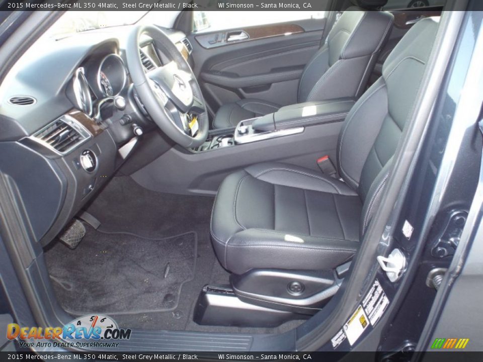 2015 Mercedes-Benz ML 350 4Matic Steel Grey Metallic / Black Photo #7