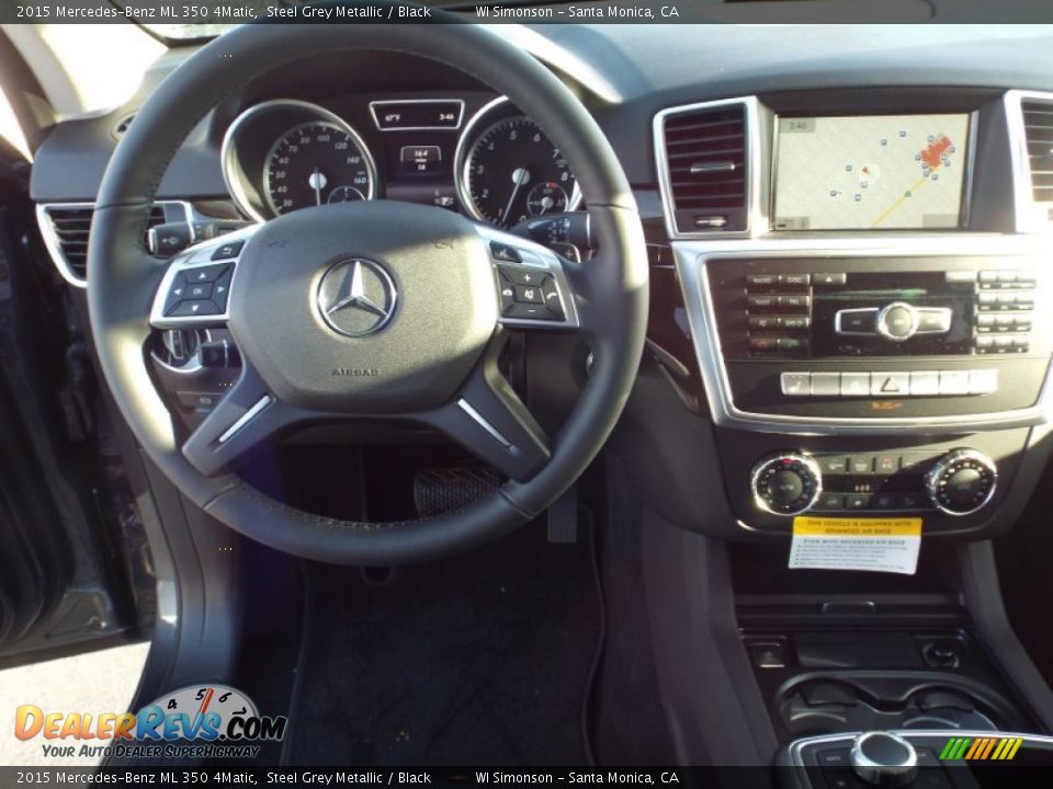 2015 Mercedes-Benz ML 350 4Matic Steel Grey Metallic / Black Photo #9