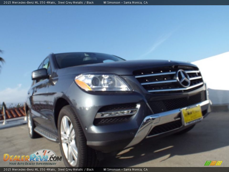 2015 Mercedes-Benz ML 350 4Matic Steel Grey Metallic / Black Photo #11