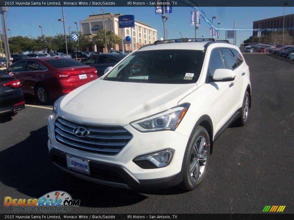 2015 Hyundai Santa Fe Limited Monaco White / Black/Saddle Photo #3