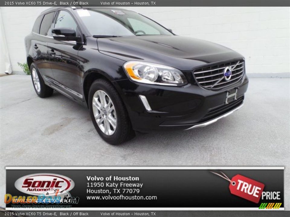 2015 Volvo XC60 T5 Drive-E Black / Off Black Photo #1