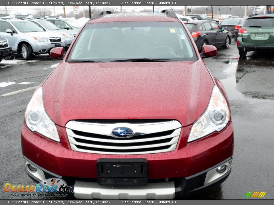 2012 Subaru Outback 3.6R Limited Ruby Red Pearl / Off Black Photo #2