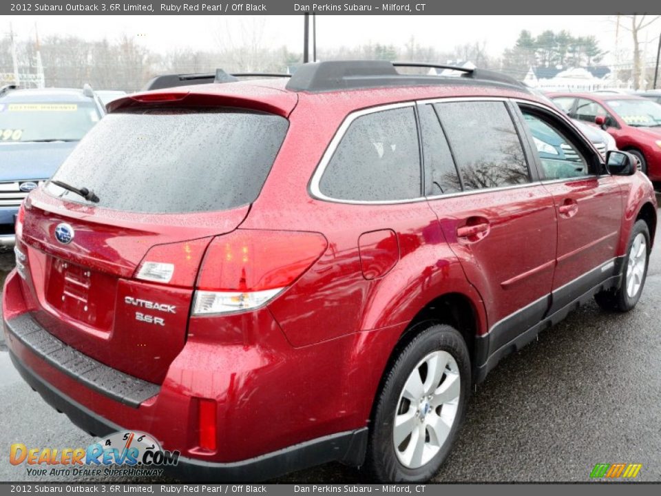2012 Subaru Outback 3.6R Limited Ruby Red Pearl / Off Black Photo #6