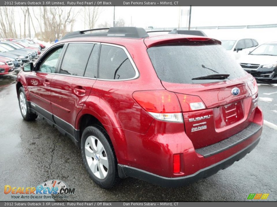 2012 Subaru Outback 3.6R Limited Ruby Red Pearl / Off Black Photo #10
