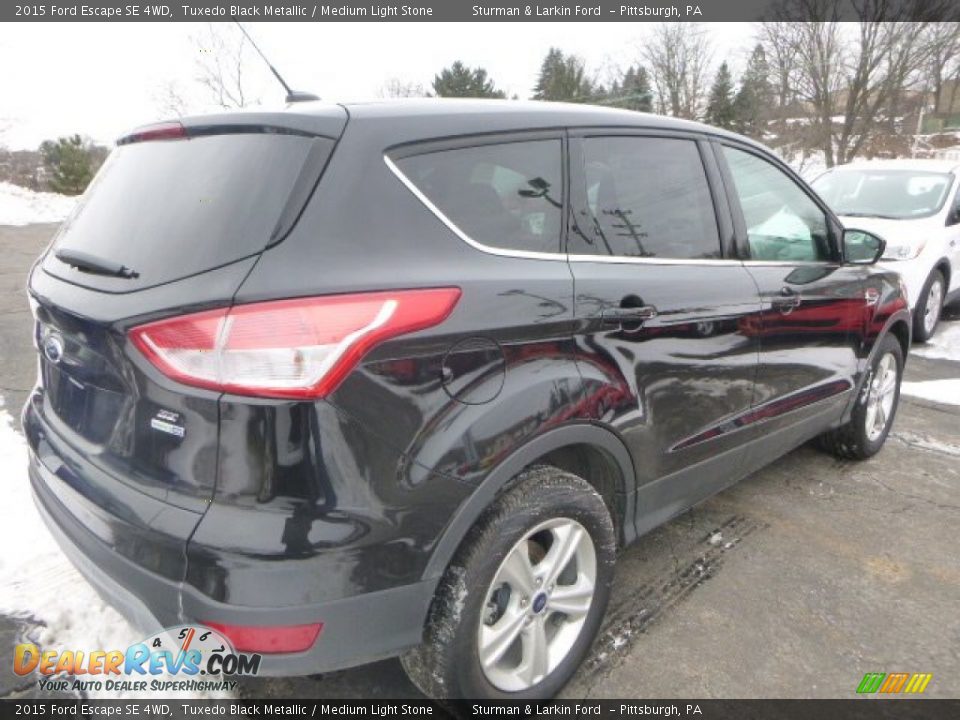 2015 Ford Escape SE 4WD Tuxedo Black Metallic / Medium Light Stone Photo #3