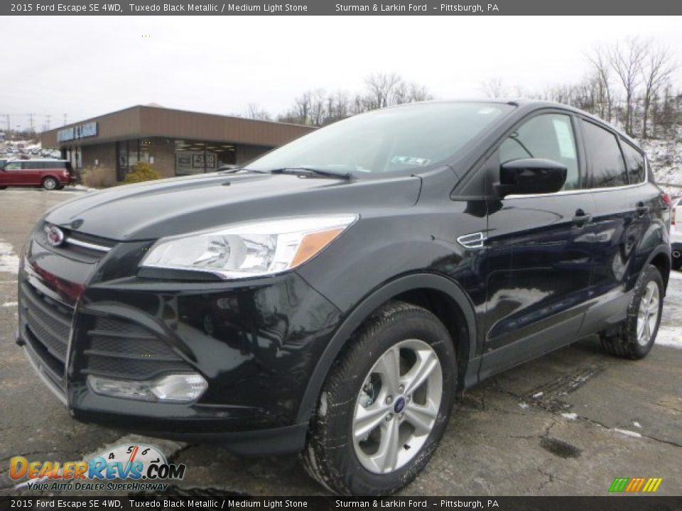 2015 Ford Escape SE 4WD Tuxedo Black Metallic / Medium Light Stone Photo #5