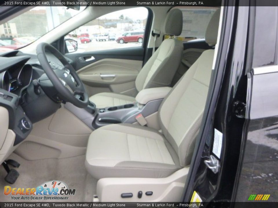2015 Ford Escape SE 4WD Tuxedo Black Metallic / Medium Light Stone Photo #11