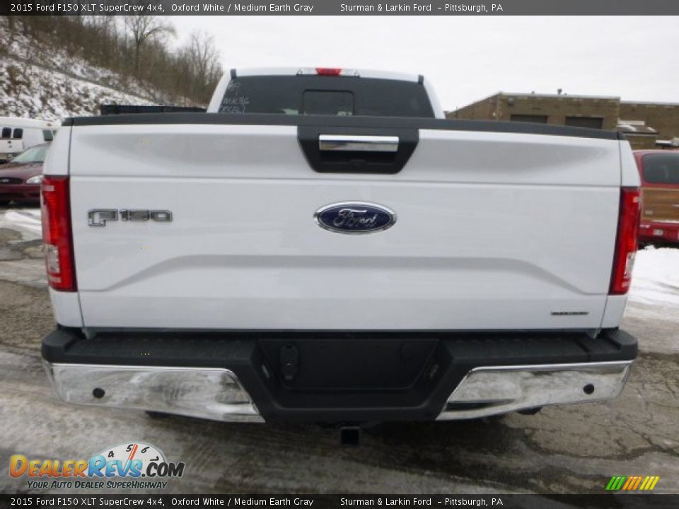 2015 Ford F150 XLT SuperCrew 4x4 Oxford White / Medium Earth Gray Photo #4