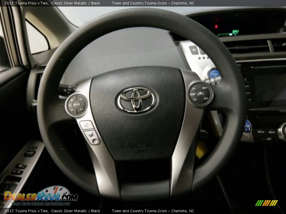 2015 Toyota Prius v Two Classic Silver Metallic / Black Photo #21