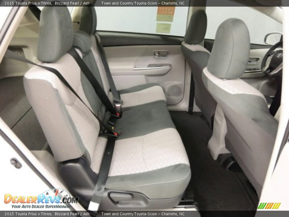 Rear Seat of 2015 Toyota Prius v Three Photo #15