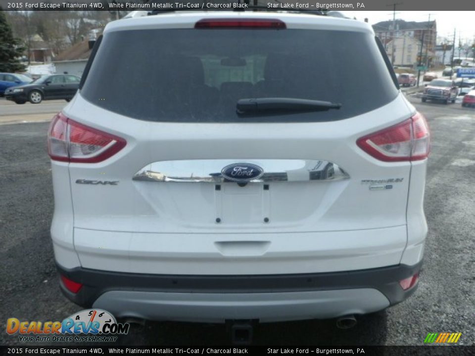 2015 Ford Escape Titanium 4WD White Platinum Metallic Tri-Coat / Charcoal Black Photo #4