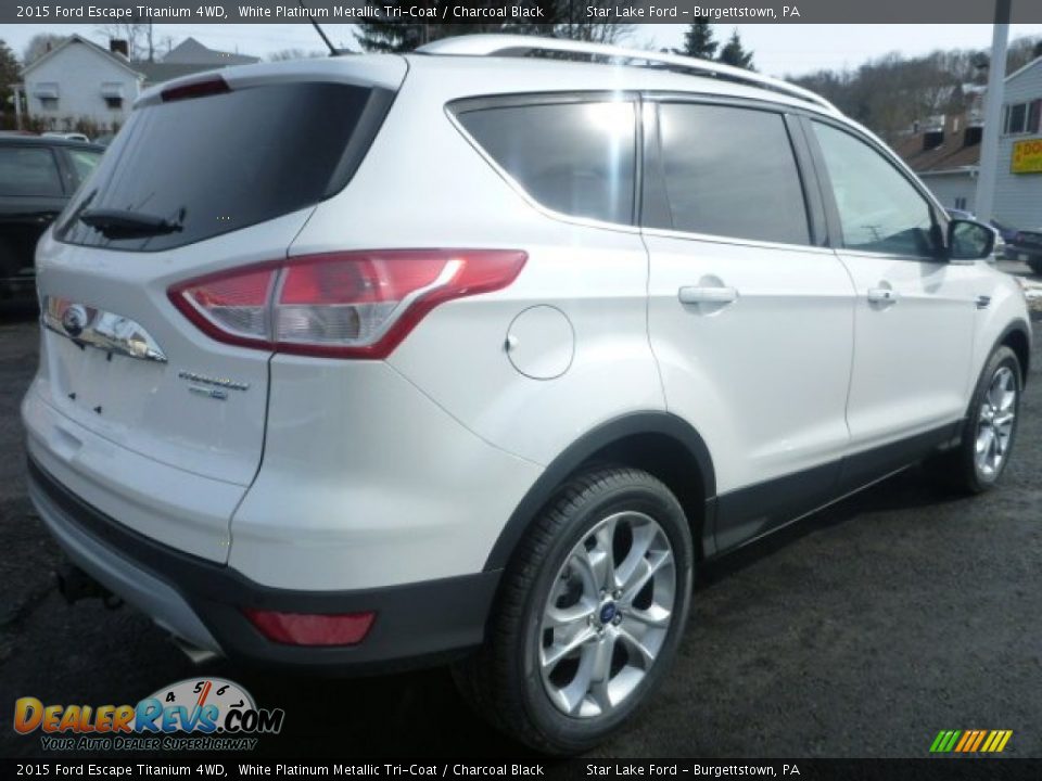 2015 Ford Escape Titanium 4WD White Platinum Metallic Tri-Coat / Charcoal Black Photo #7