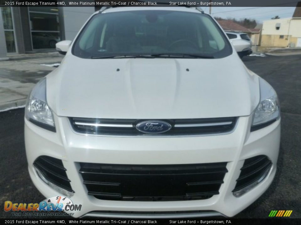 2015 Ford Escape Titanium 4WD White Platinum Metallic Tri-Coat / Charcoal Black Photo #10