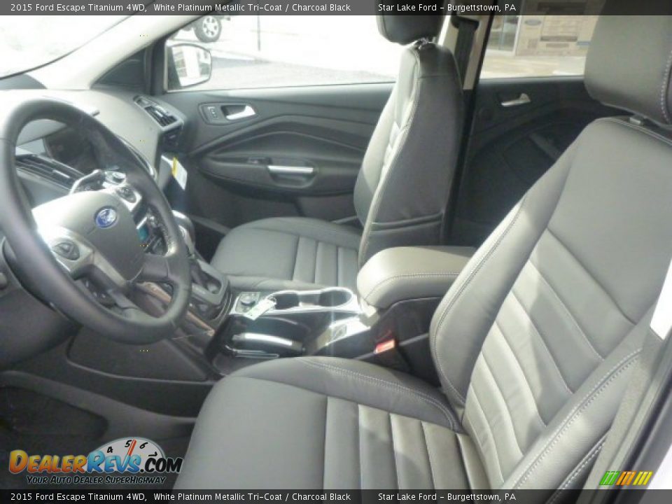 2015 Ford Escape Titanium 4WD White Platinum Metallic Tri-Coat / Charcoal Black Photo #11