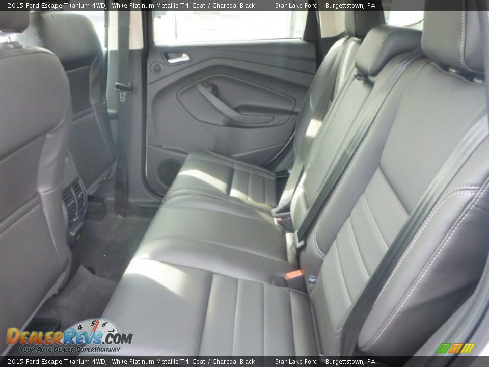 2015 Ford Escape Titanium 4WD White Platinum Metallic Tri-Coat / Charcoal Black Photo #12
