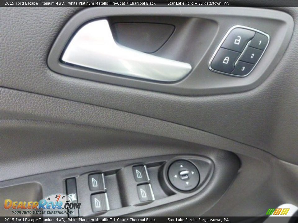 2015 Ford Escape Titanium 4WD White Platinum Metallic Tri-Coat / Charcoal Black Photo #14