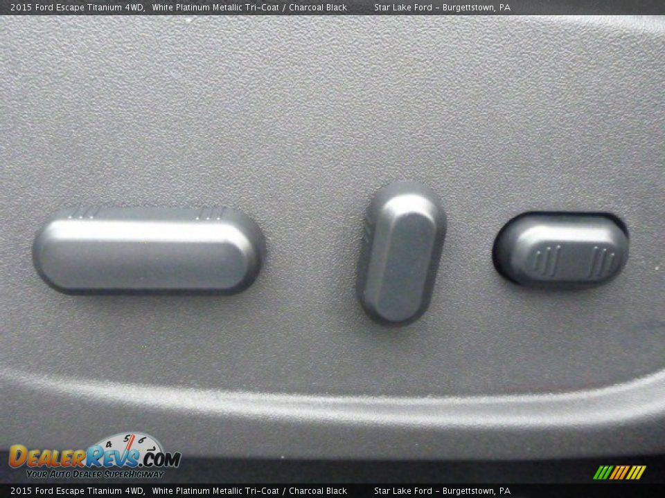 2015 Ford Escape Titanium 4WD White Platinum Metallic Tri-Coat / Charcoal Black Photo #15