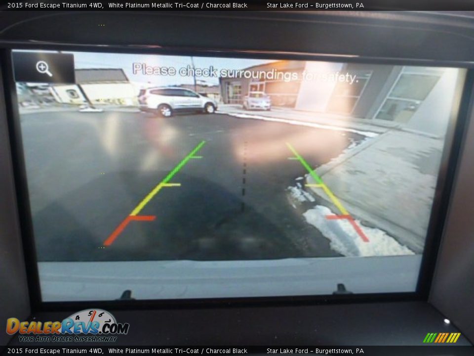 2015 Ford Escape Titanium 4WD White Platinum Metallic Tri-Coat / Charcoal Black Photo #17