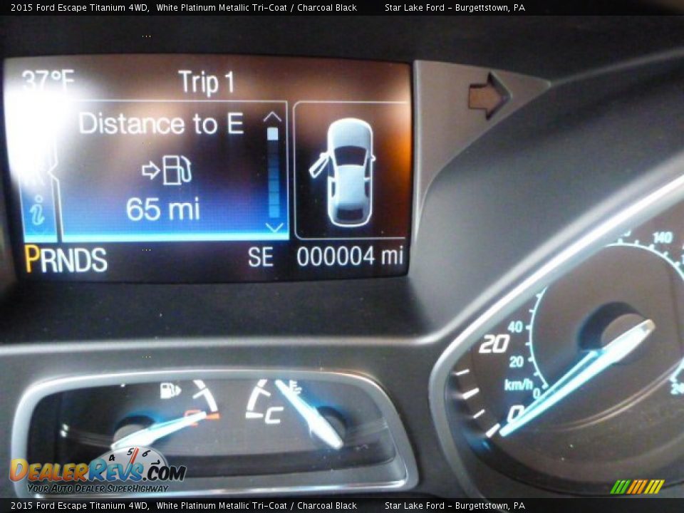 2015 Ford Escape Titanium 4WD White Platinum Metallic Tri-Coat / Charcoal Black Photo #19