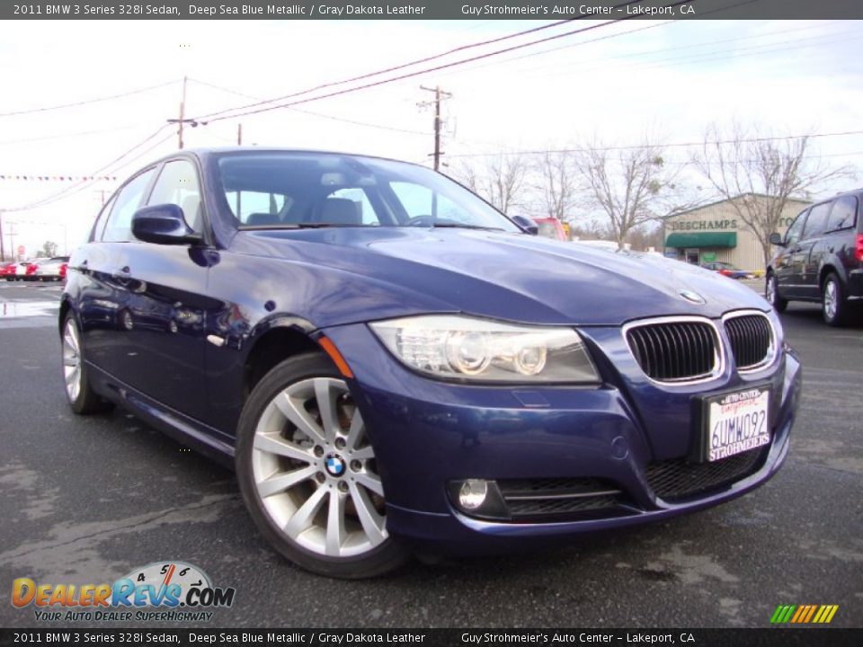 2011 BMW 3 Series 328i Sedan Deep Sea Blue Metallic / Gray Dakota Leather Photo #1