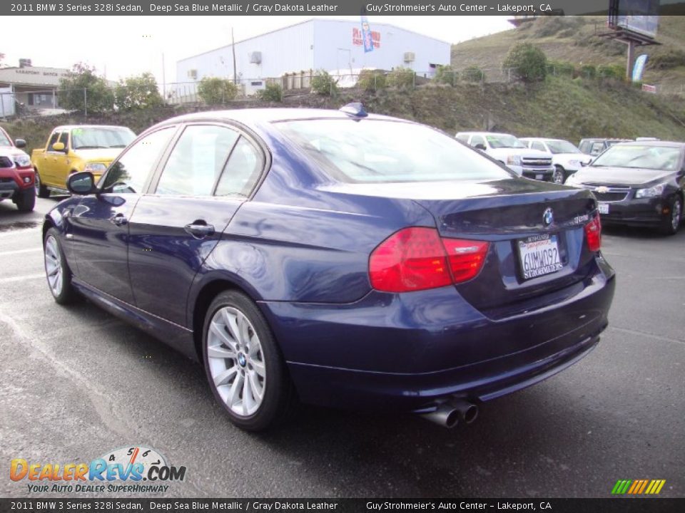 2011 BMW 3 Series 328i Sedan Deep Sea Blue Metallic / Gray Dakota Leather Photo #5