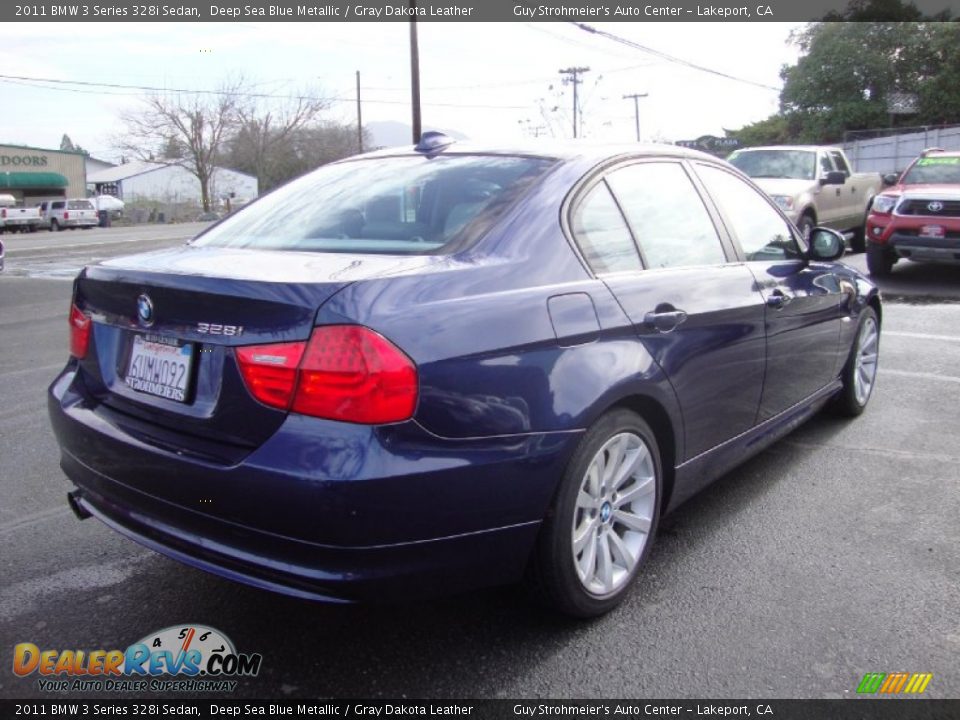 2011 BMW 3 Series 328i Sedan Deep Sea Blue Metallic / Gray Dakota Leather Photo #7