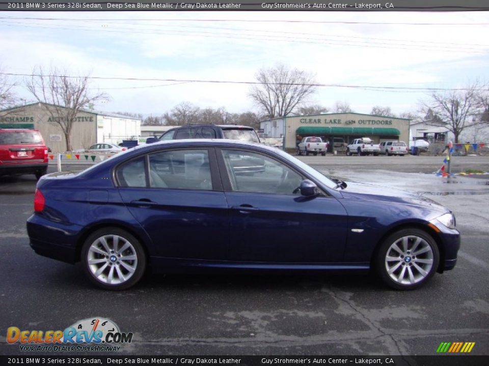 2011 BMW 3 Series 328i Sedan Deep Sea Blue Metallic / Gray Dakota Leather Photo #8