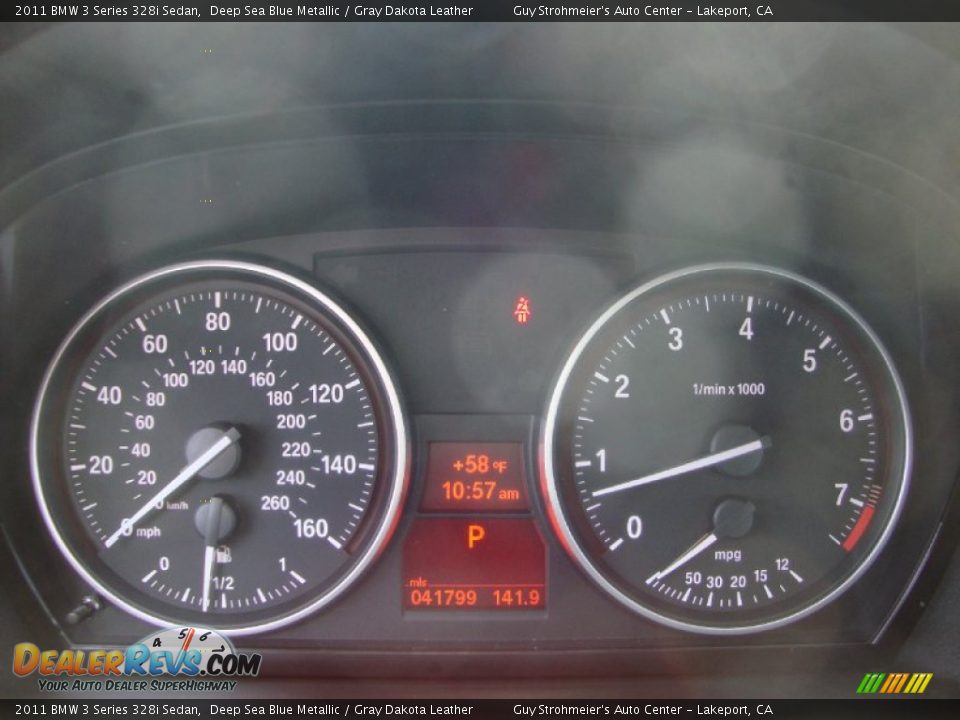 2011 BMW 3 Series 328i Sedan Deep Sea Blue Metallic / Gray Dakota Leather Photo #12