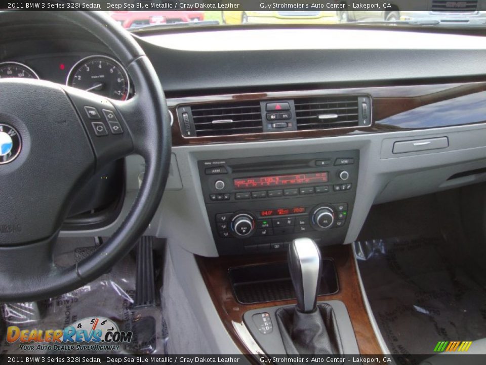 2011 BMW 3 Series 328i Sedan Deep Sea Blue Metallic / Gray Dakota Leather Photo #14
