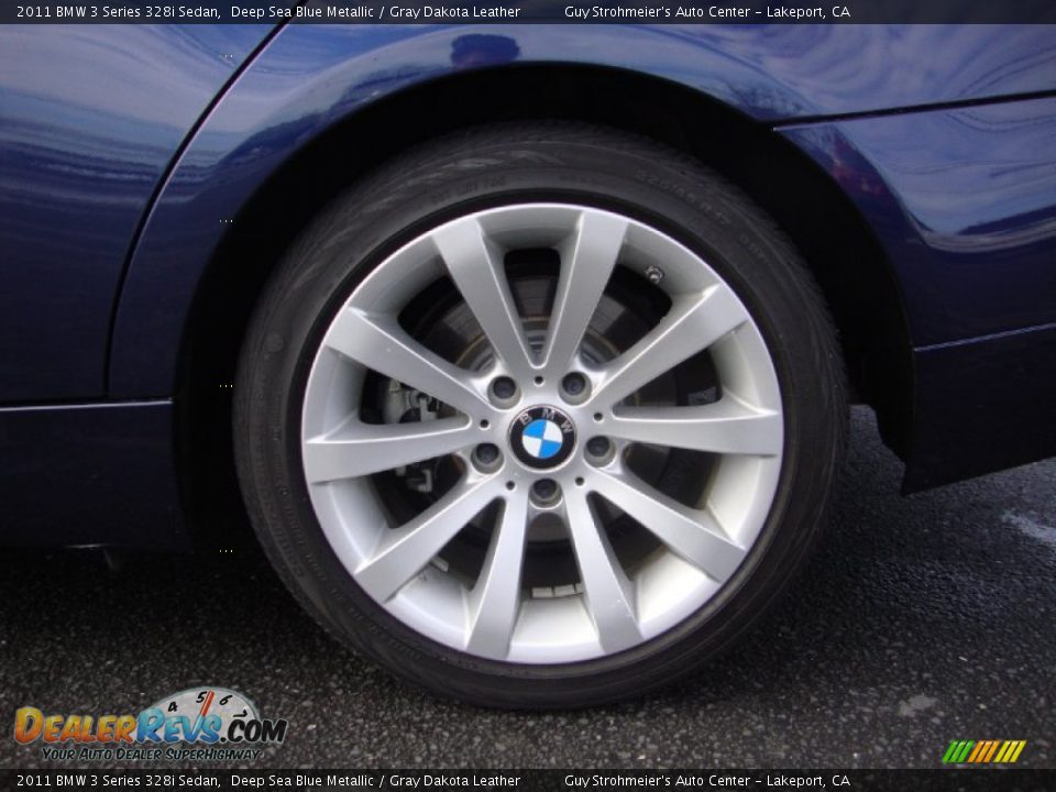 2011 BMW 3 Series 328i Sedan Deep Sea Blue Metallic / Gray Dakota Leather Photo #26