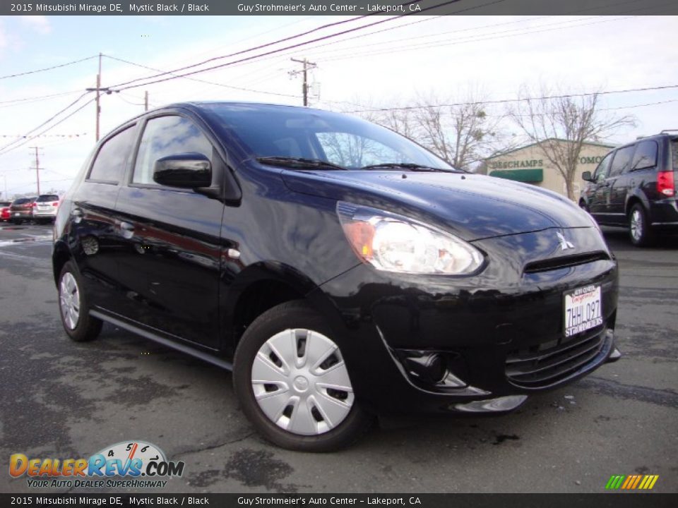 2015 Mitsubishi Mirage DE Mystic Black / Black Photo #1