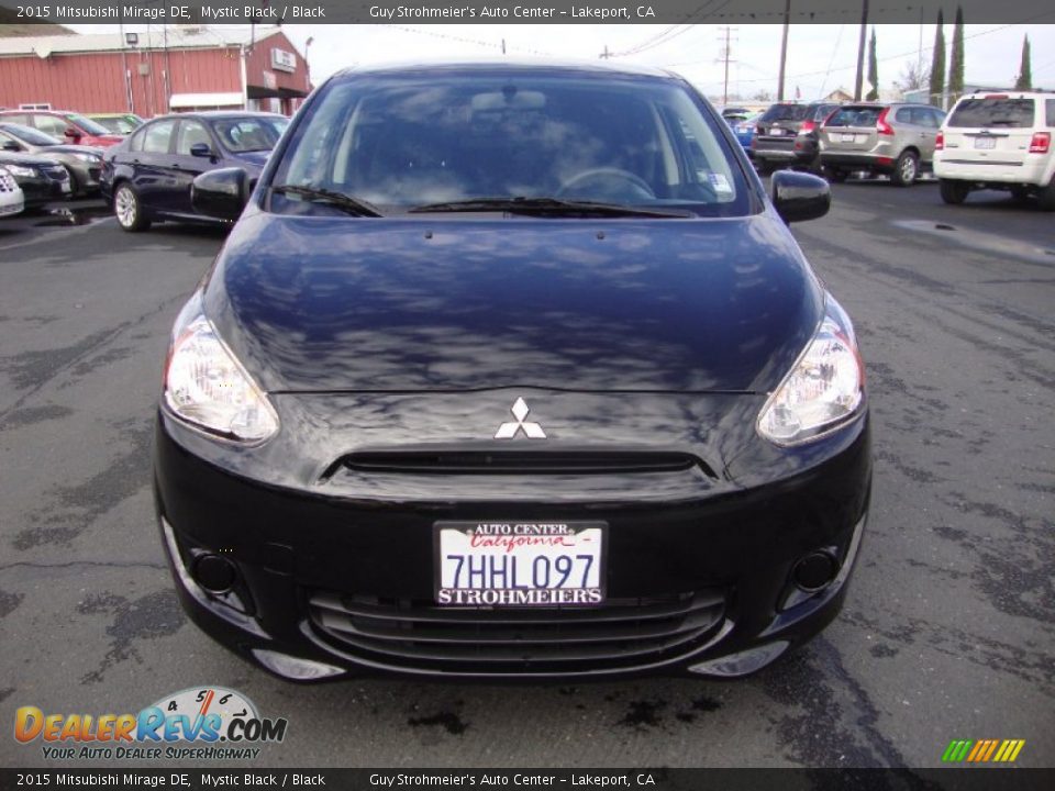2015 Mitsubishi Mirage DE Mystic Black / Black Photo #2
