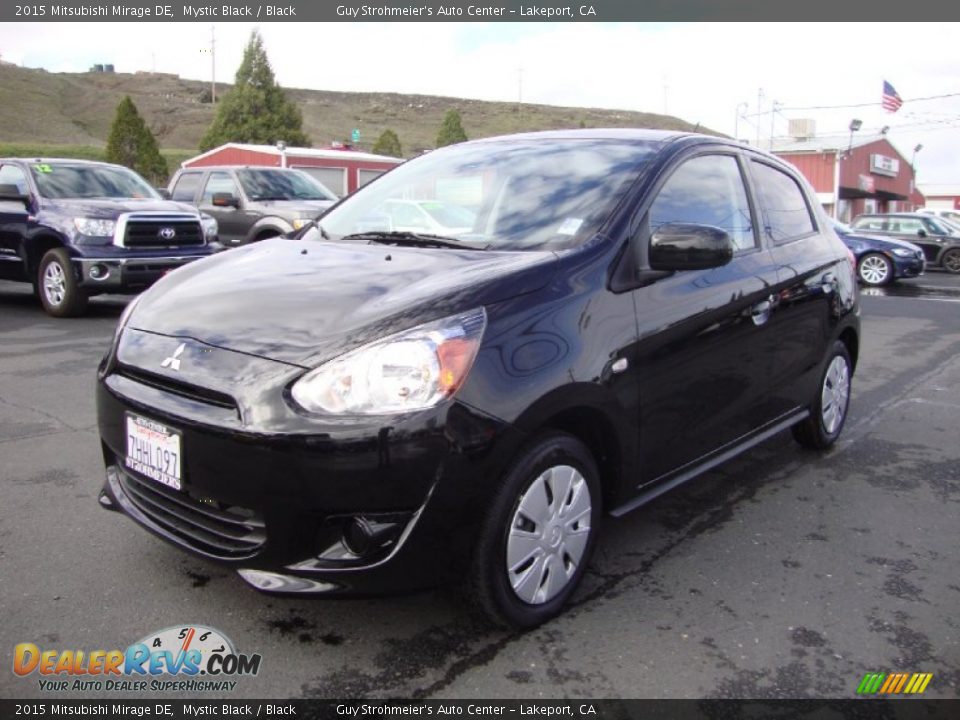 2015 Mitsubishi Mirage DE Mystic Black / Black Photo #3