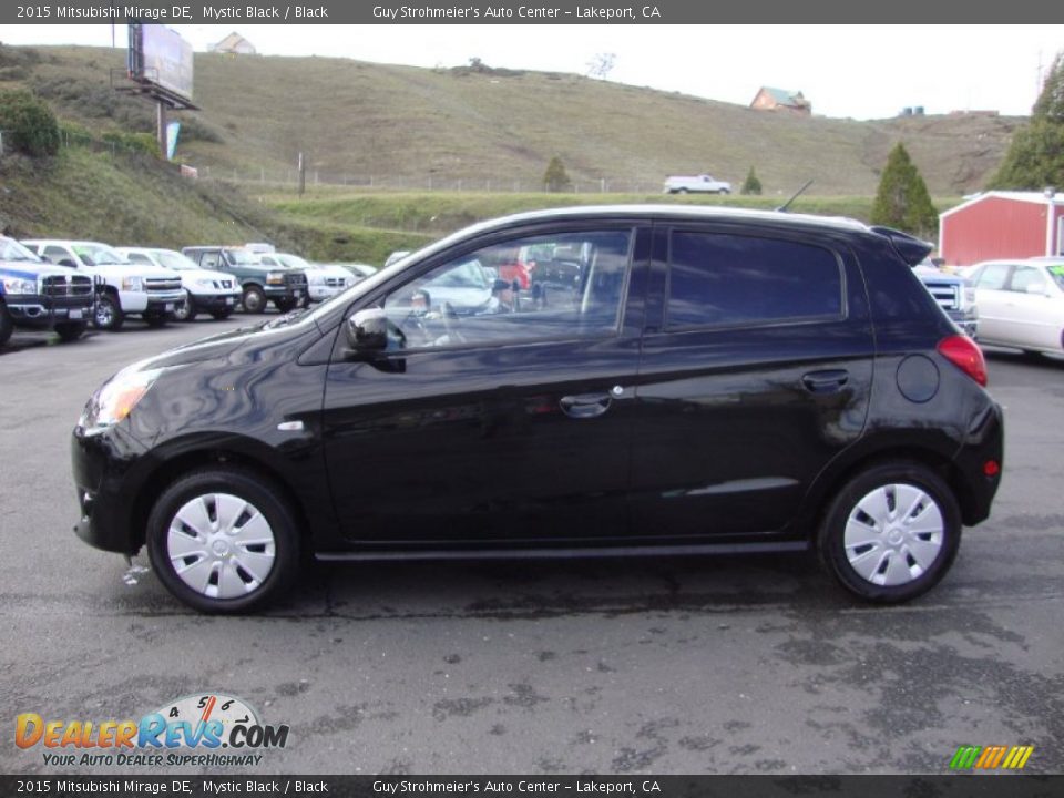 2015 Mitsubishi Mirage DE Mystic Black / Black Photo #4