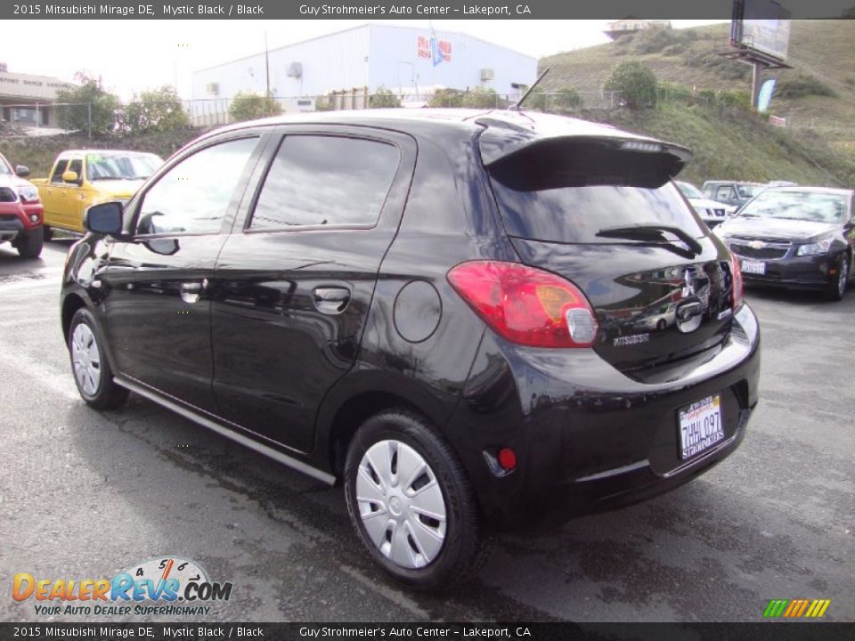 2015 Mitsubishi Mirage DE Mystic Black / Black Photo #5