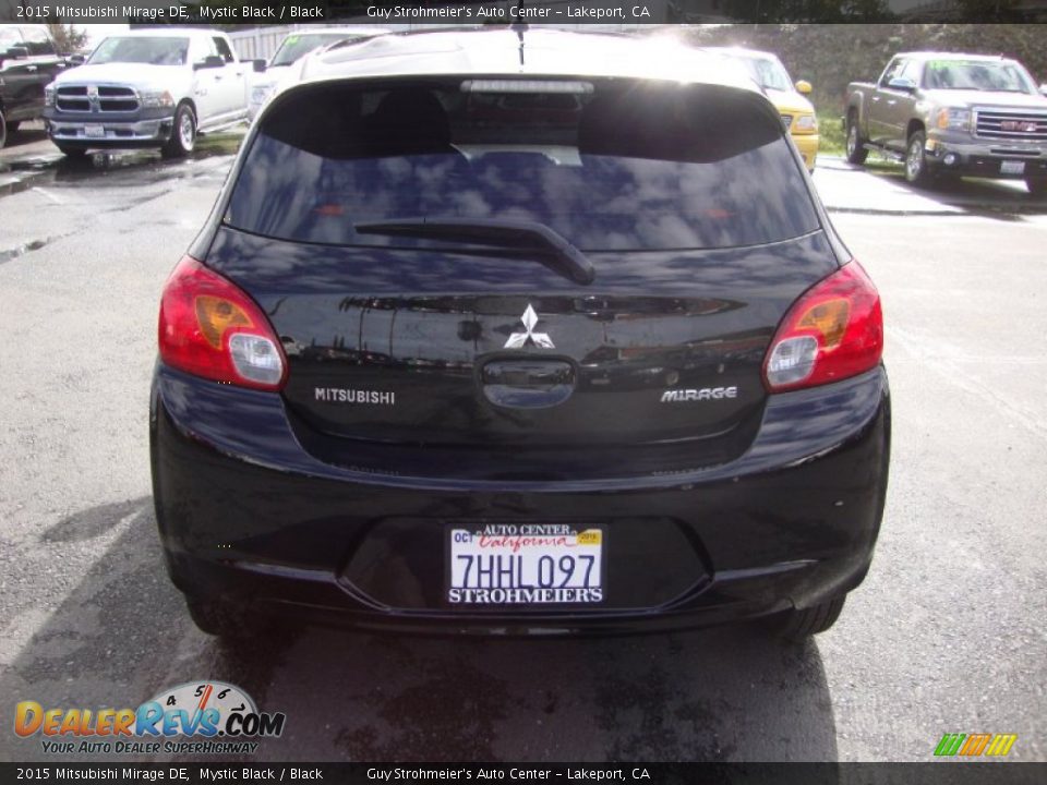 2015 Mitsubishi Mirage DE Mystic Black / Black Photo #6