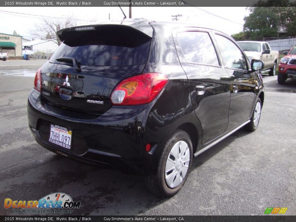 2015 Mitsubishi Mirage DE Mystic Black / Black Photo #7