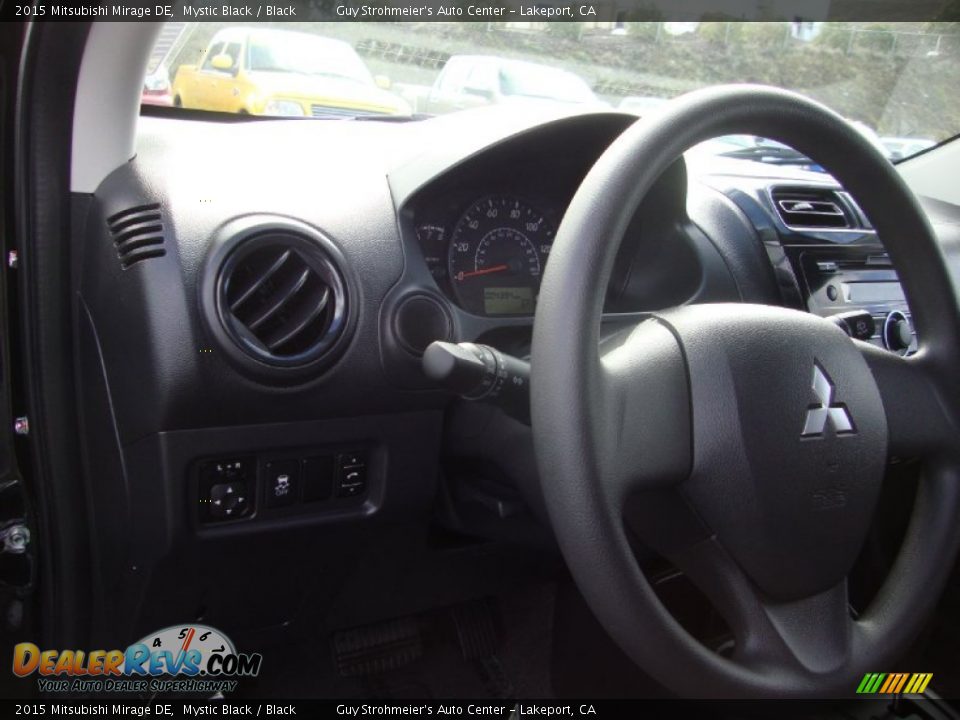 2015 Mitsubishi Mirage DE Mystic Black / Black Photo #11
