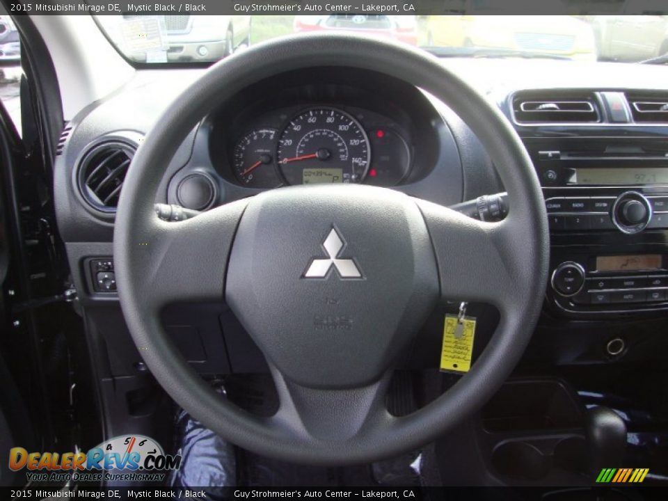 2015 Mitsubishi Mirage DE Mystic Black / Black Photo #13