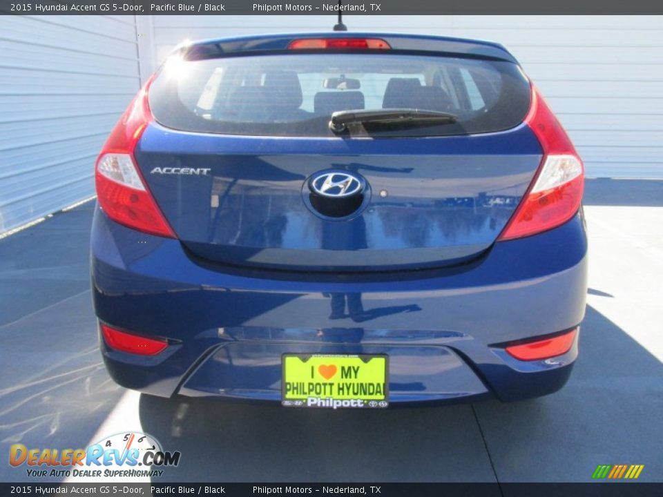 2015 Hyundai Accent GS 5-Door Pacific Blue / Black Photo #5