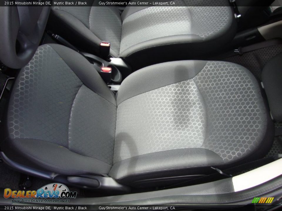2015 Mitsubishi Mirage DE Mystic Black / Black Photo #19