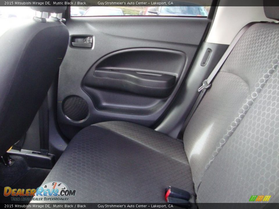 2015 Mitsubishi Mirage DE Mystic Black / Black Photo #21