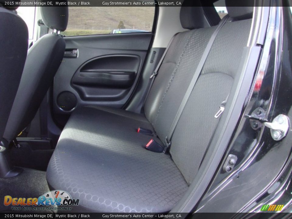 2015 Mitsubishi Mirage DE Mystic Black / Black Photo #22