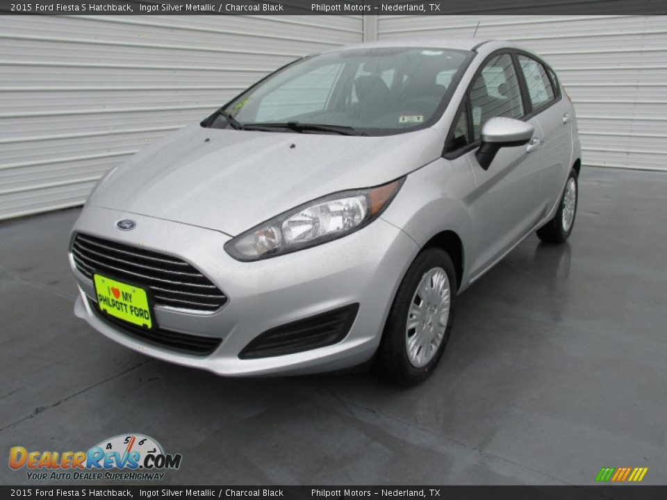 2015 Ford Fiesta S Hatchback Ingot Silver Metallic / Charcoal Black Photo #7