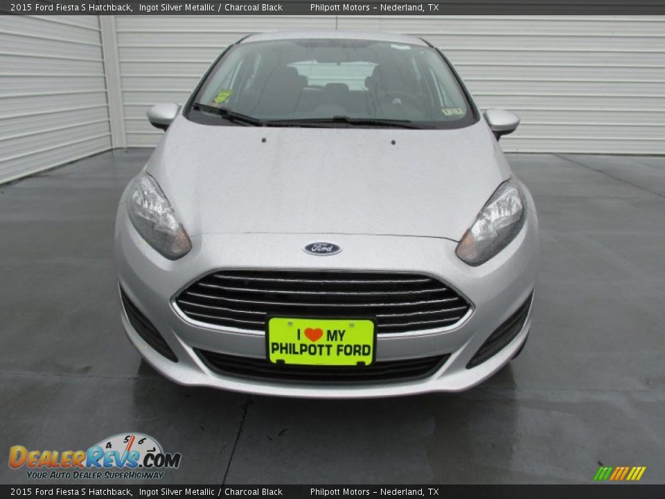 2015 Ford Fiesta S Hatchback Ingot Silver Metallic / Charcoal Black Photo #8