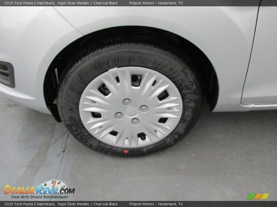 2015 Ford Fiesta S Hatchback Ingot Silver Metallic / Charcoal Black Photo #11