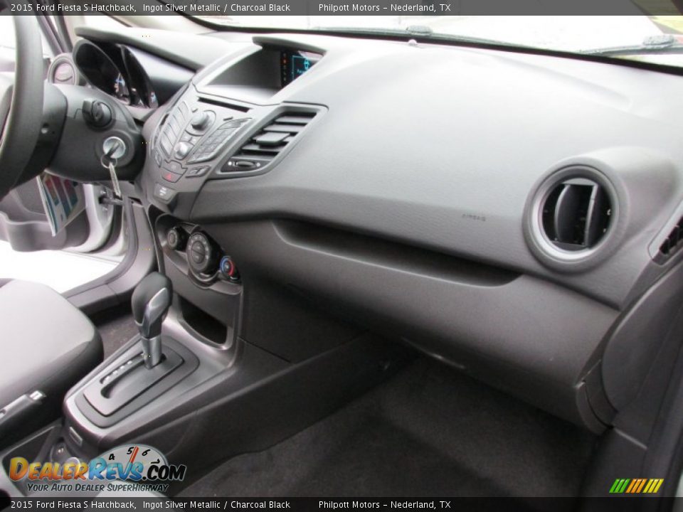 2015 Ford Fiesta S Hatchback Ingot Silver Metallic / Charcoal Black Photo #16