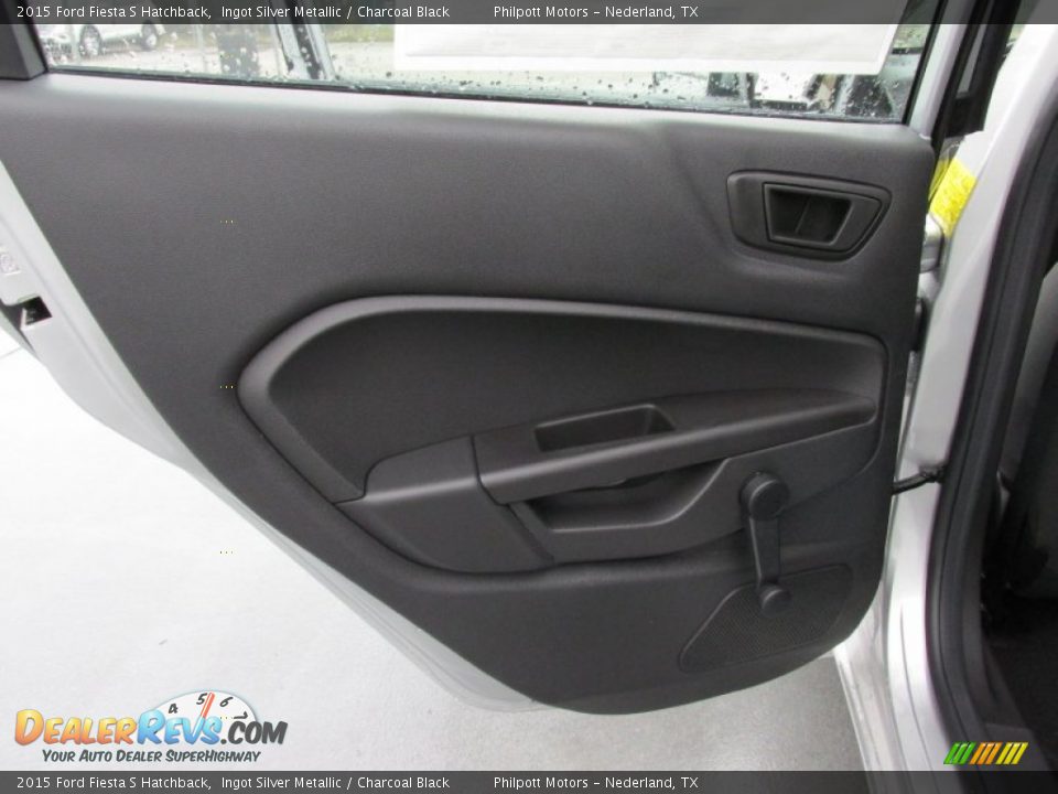 2015 Ford Fiesta S Hatchback Ingot Silver Metallic / Charcoal Black Photo #18