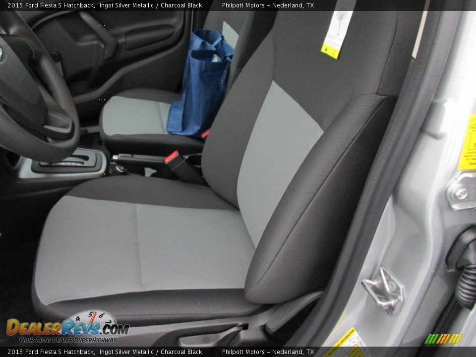 2015 Ford Fiesta S Hatchback Ingot Silver Metallic / Charcoal Black Photo #22